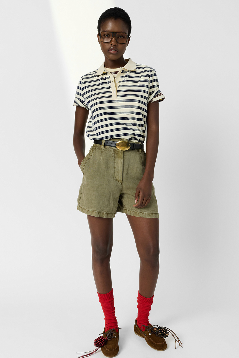 MARCIE - Рубашка-поло из хлопка в полоску