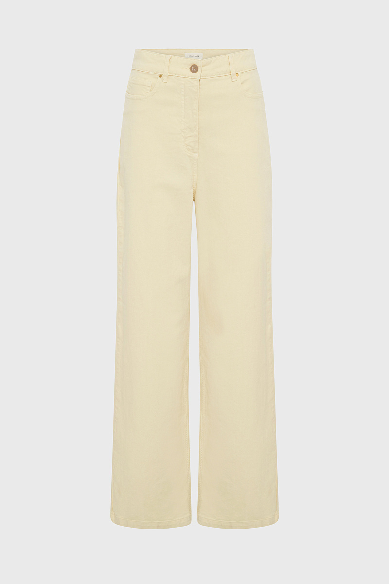 AELINA - Прямые широкие джинсы в оттенке сливочного масла