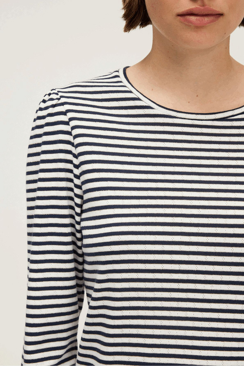 HELIA - Свободный лонгслив в полоску
