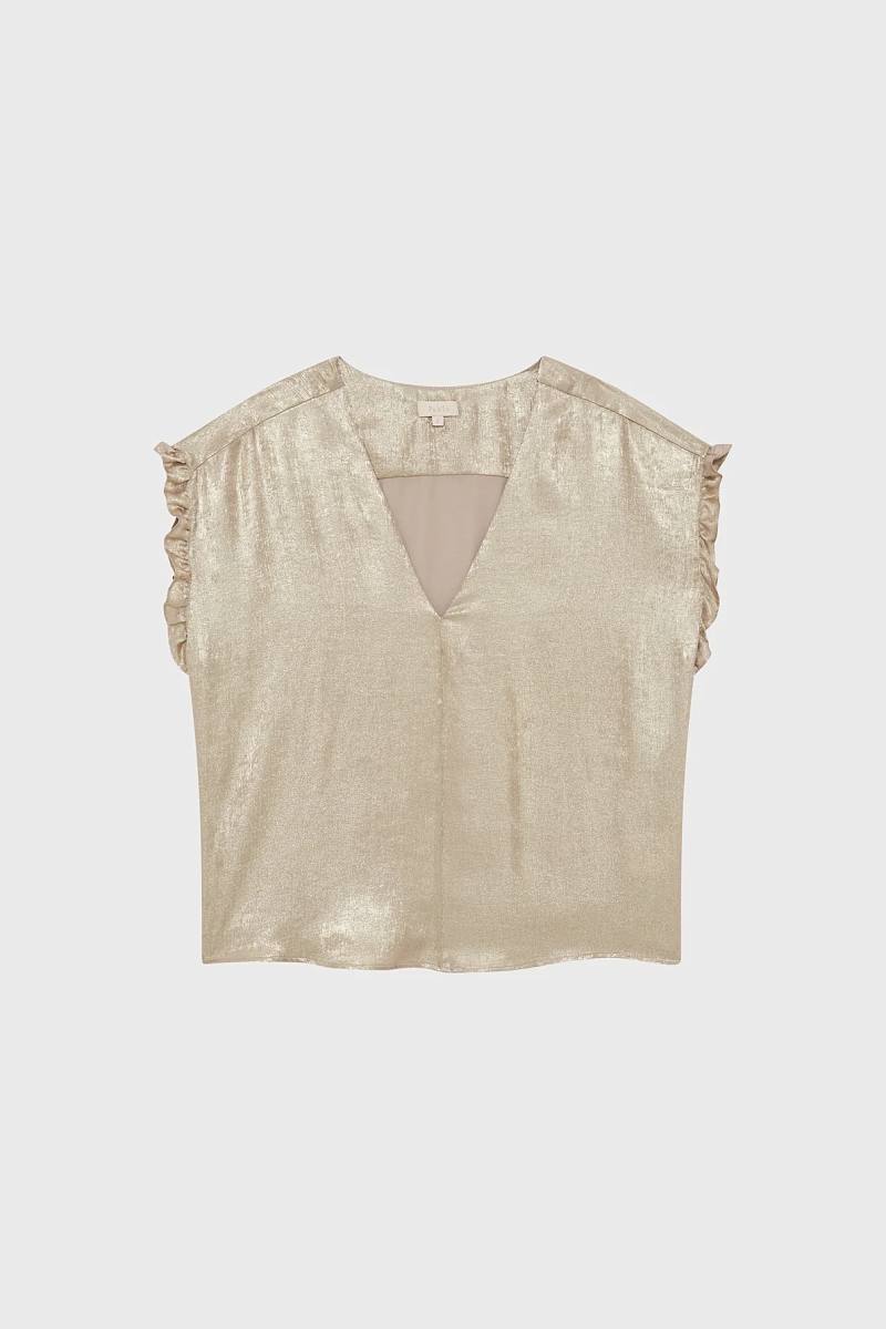 CIA - Золотистый топ с оборками