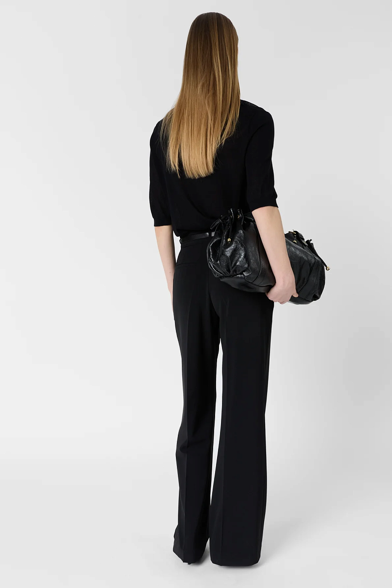 LAIKA - Черная тонкая трикотажная рубашка-поло