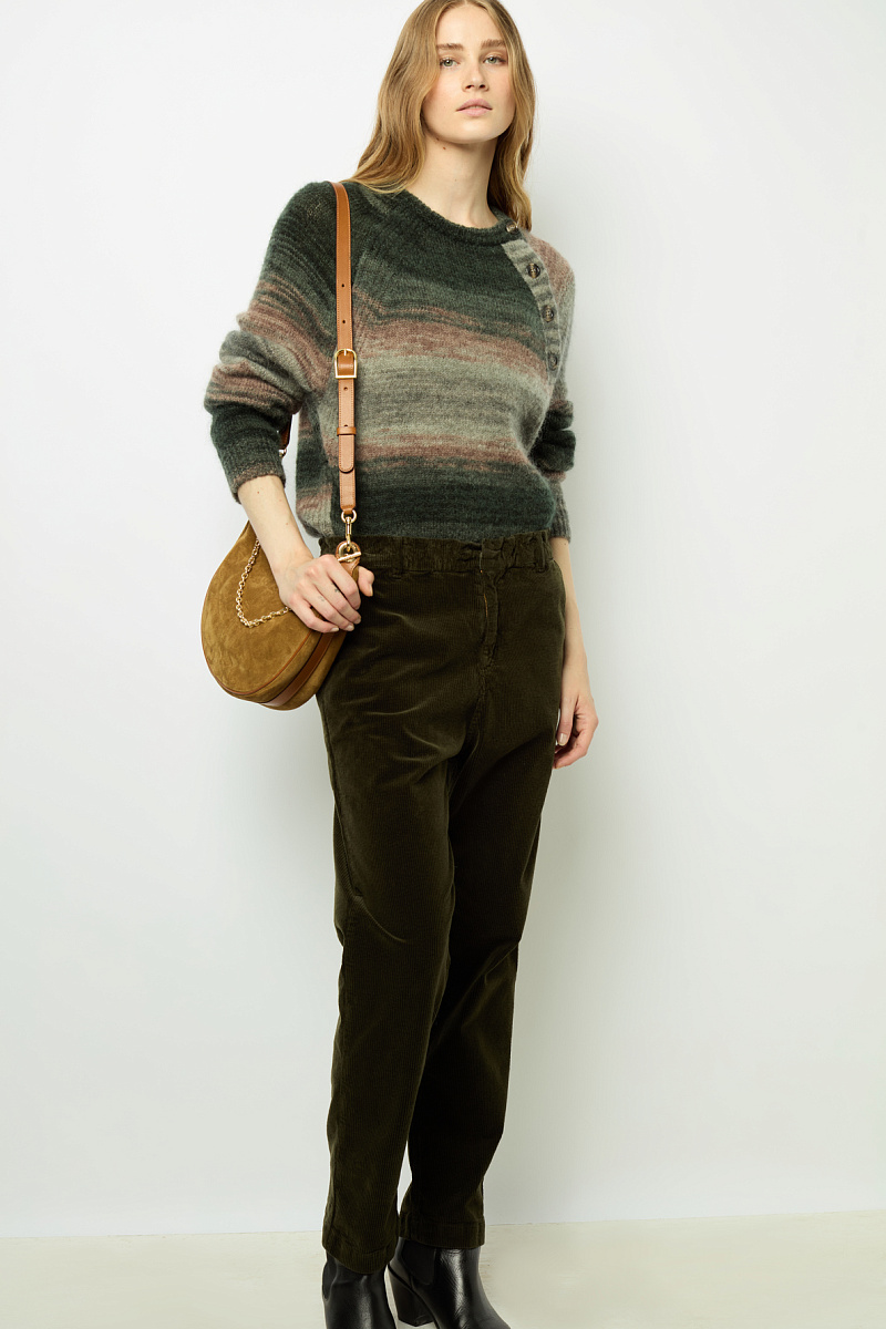 NYMPHIE - Эластичные брюки из тонкого вельвета