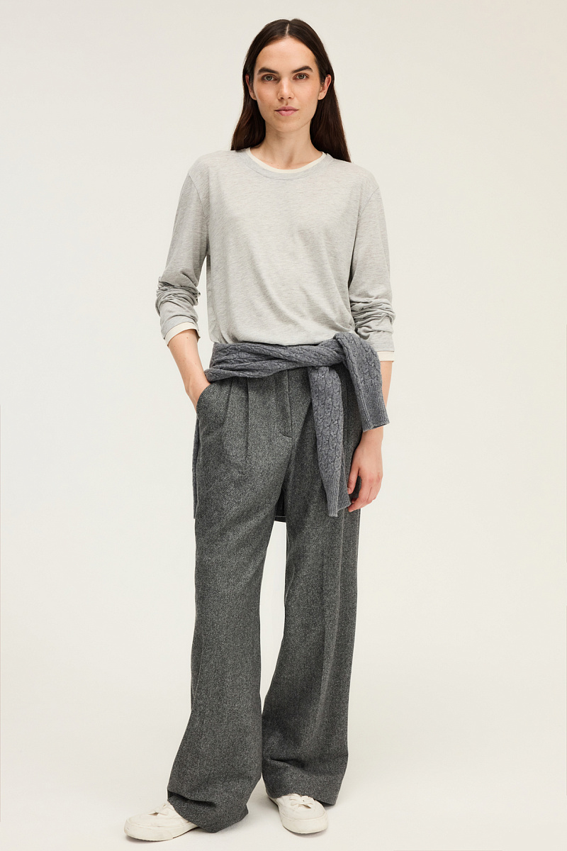 HALIMA - Джемпер с двойными контрастными краями