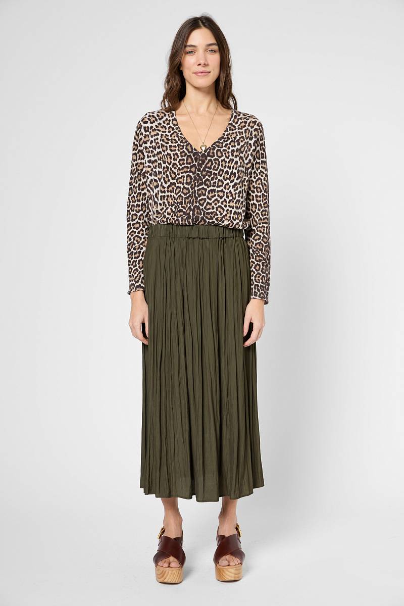 VANINA - Плиссированная юбка из сатина