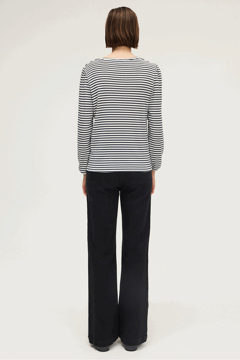 HELIA - Свободный лонгслив в полоску