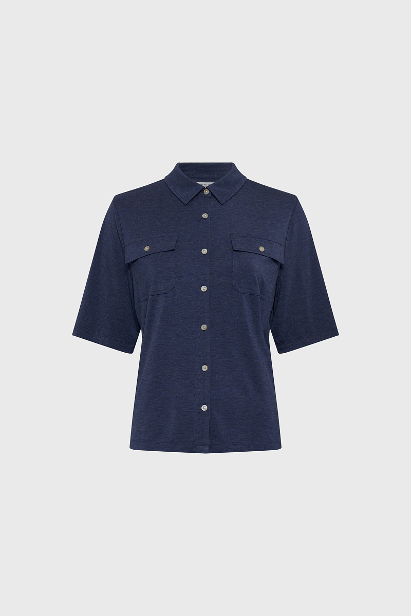 MYLA - Синяя рубашка-поло на пуговицах