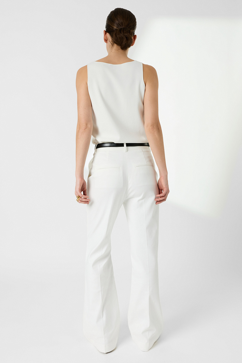 AUDEA - Белые брюки-клеш из хлопка