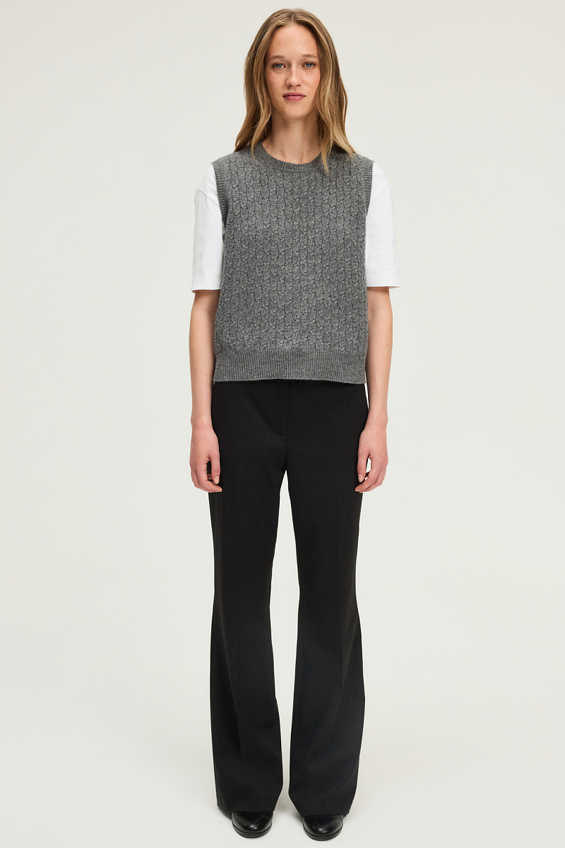 ELWINNA - Шерстяной жилет косой вязки