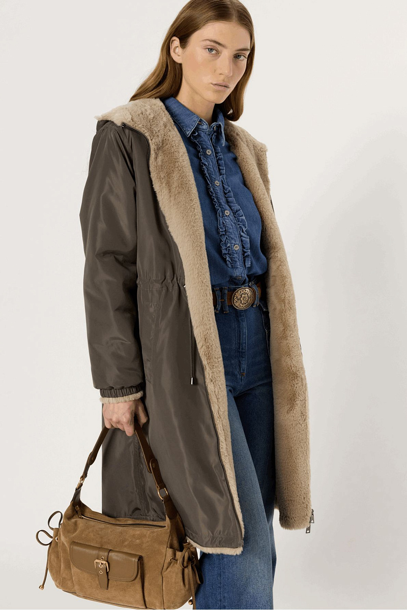 MAYLINE - Двусторонняя парка из искусственного меха