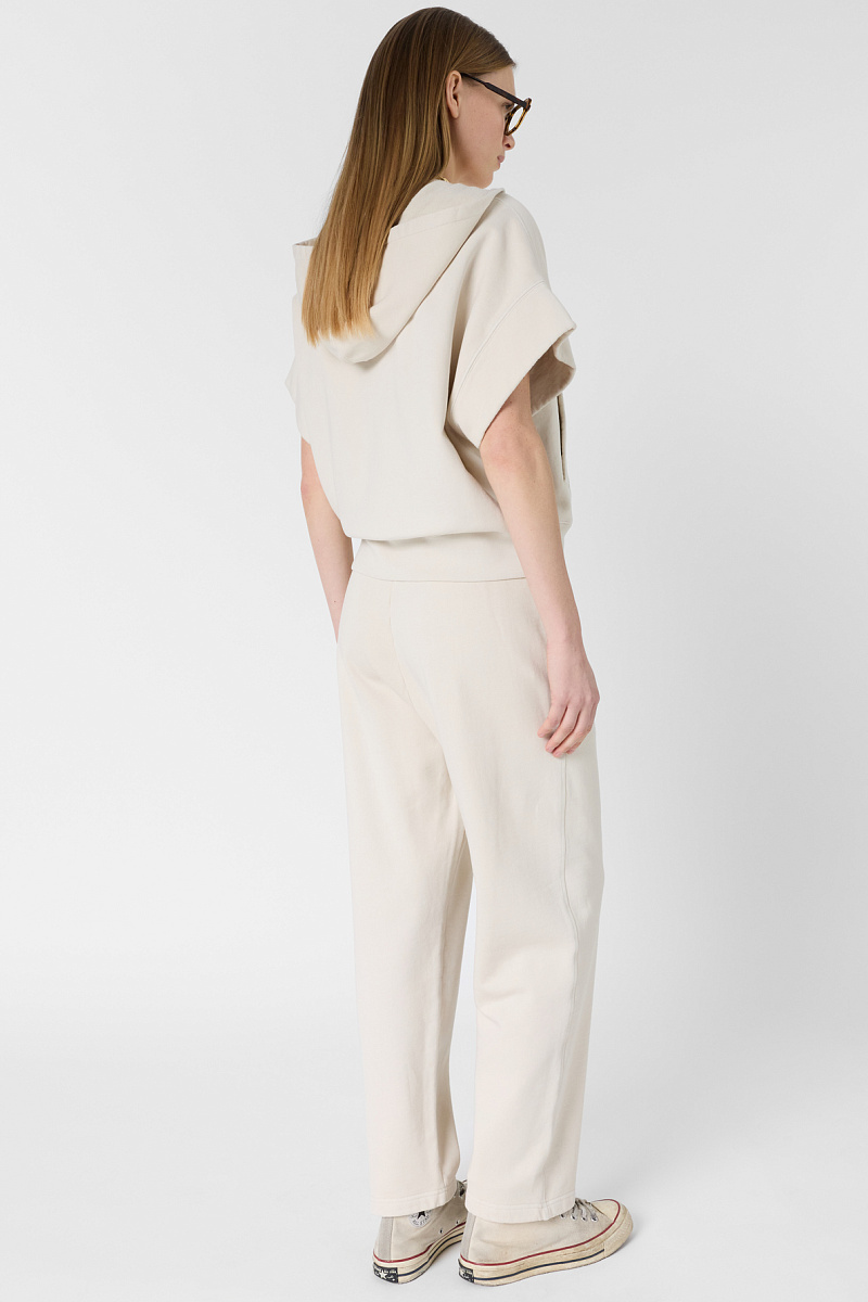 MILENE - Жилет-худи на молнии с капюшоном в цвете экрю