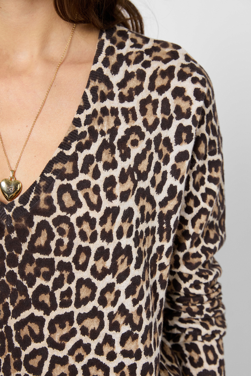 JAZIA - Пуловер с леопардовым принтом