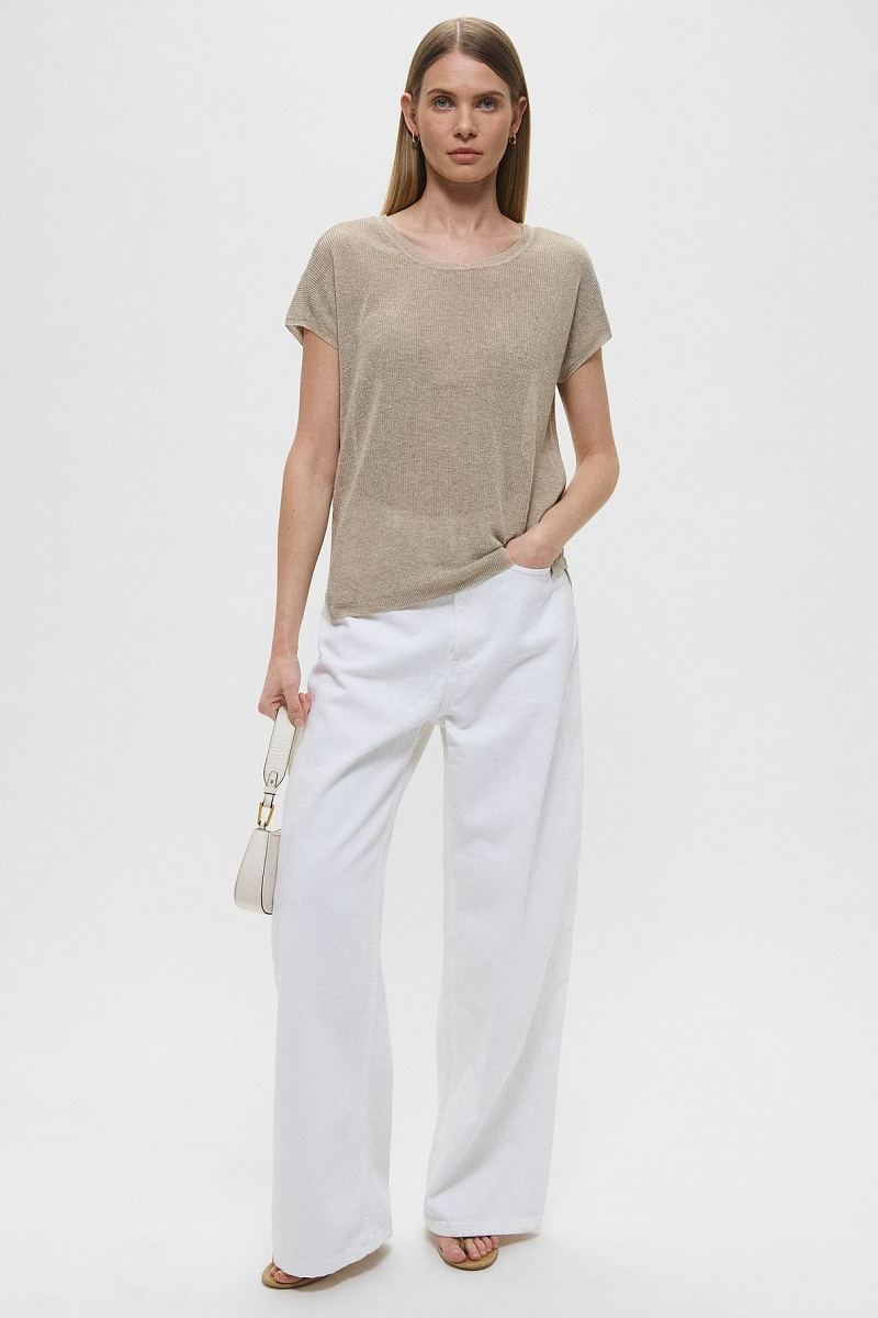 JAMILA - Джемпер с круглым вырезом и короткими рукавами