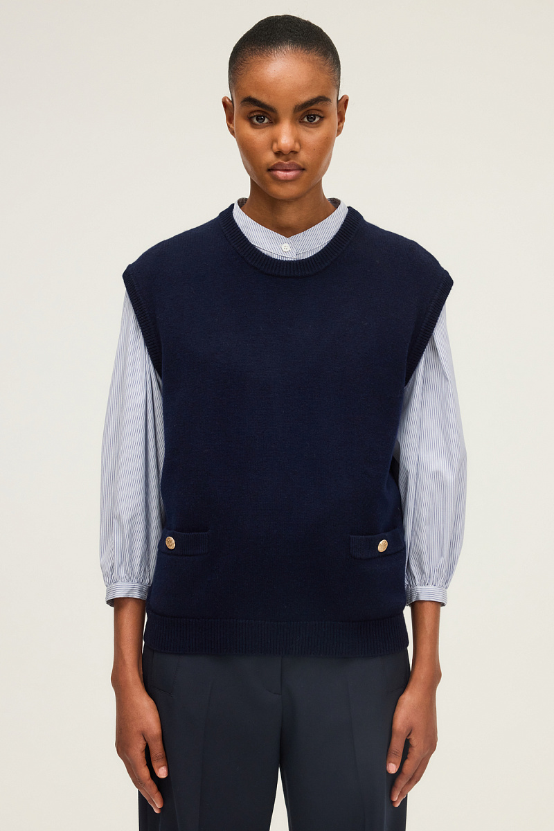 ERMINIA - Трикотажный жилет из 100% шерсти