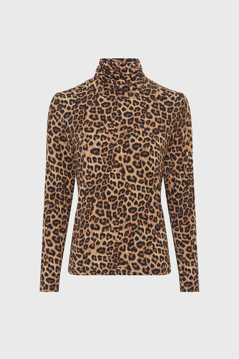 HELENE - Водолазка с леопардовым принтом
