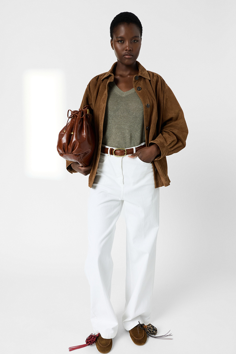 LYLOU - Пуловер из льна свободного кроя в цвете хаки