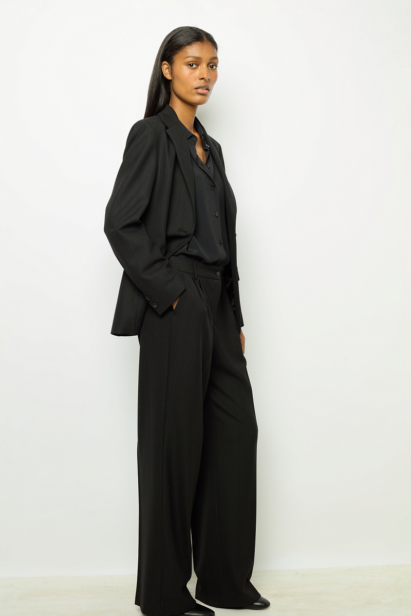 NIEVES - Брюки широкого кроя в тонкую полоску