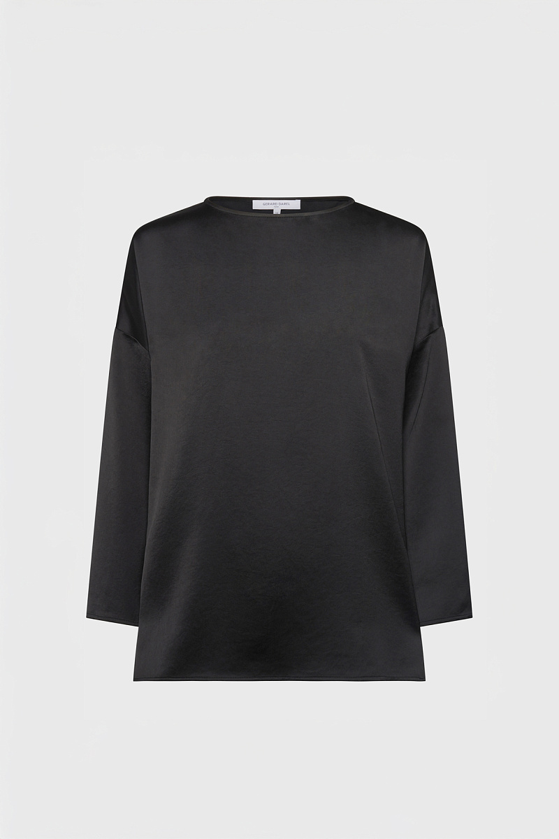 ANGELE - Свободный лонгслив черного цвета