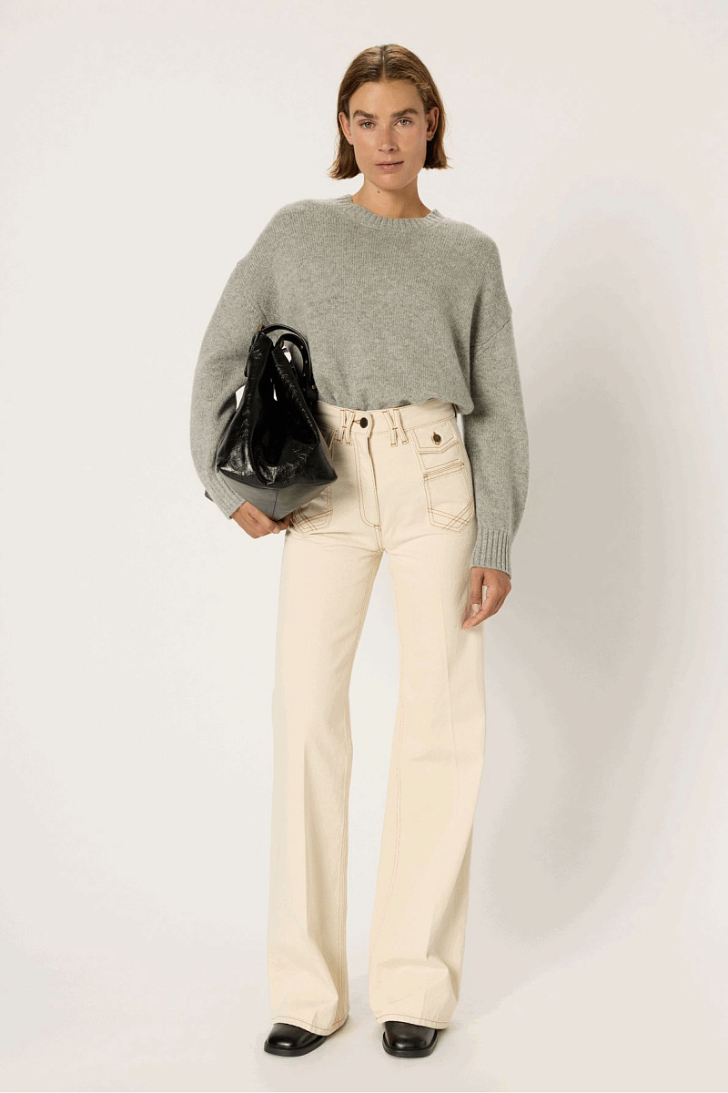 ELYNE - Свободный джемпер из шерсти и люрекса