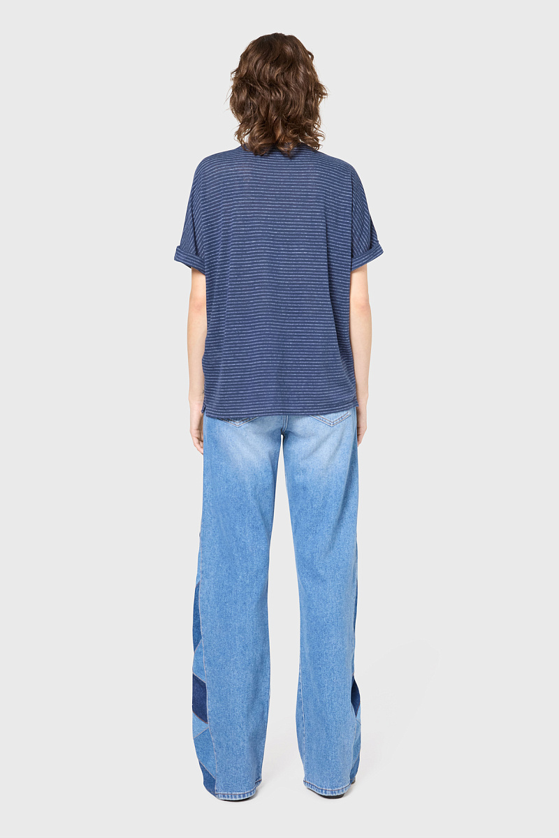 GLADYS - Футболка в полоску с V-образным вырезом