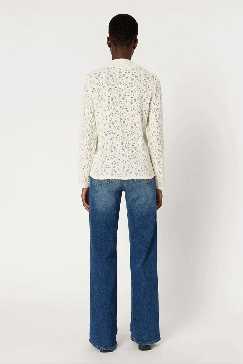 HARMONIE - Тонкая кружевная водолазка с высоким воротником