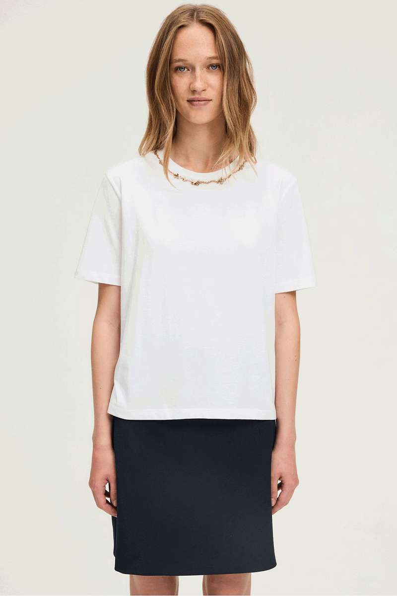 HASNA - Футболка с бисером на линии выреза