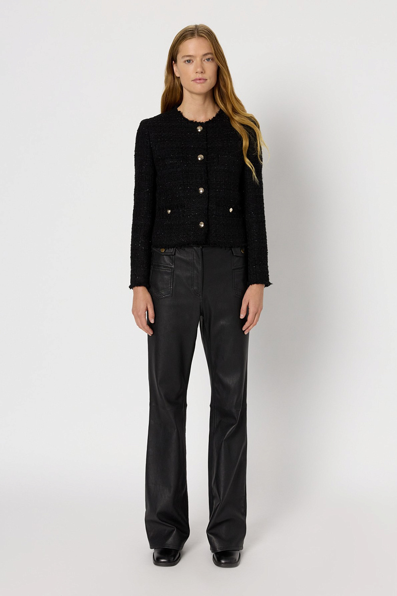 NESSA - Жакет из однотонного твида с люрексом
