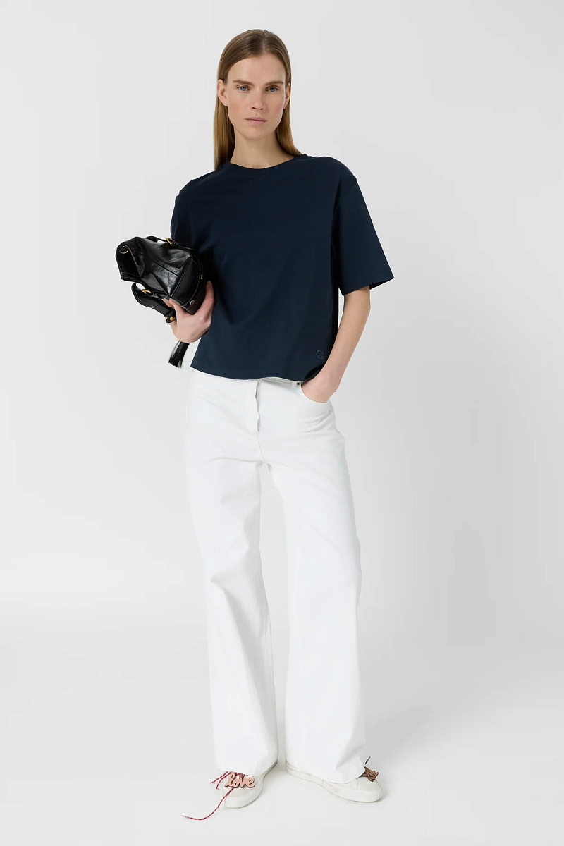 MAYAE - Синяя футболка из хлопка