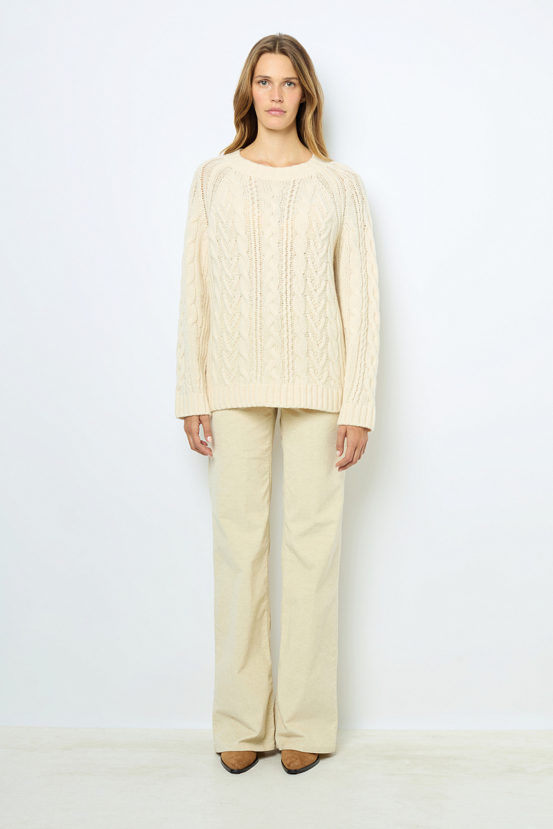 JEMINA - Свитер ажурной вязки в цвете экрю