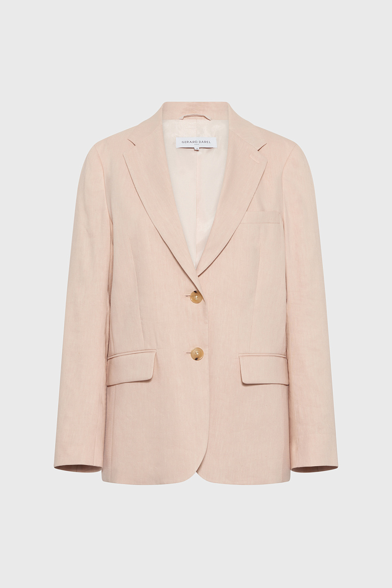 TAZIA - Жакет из смесового льна в пудрово-розовом оттенке