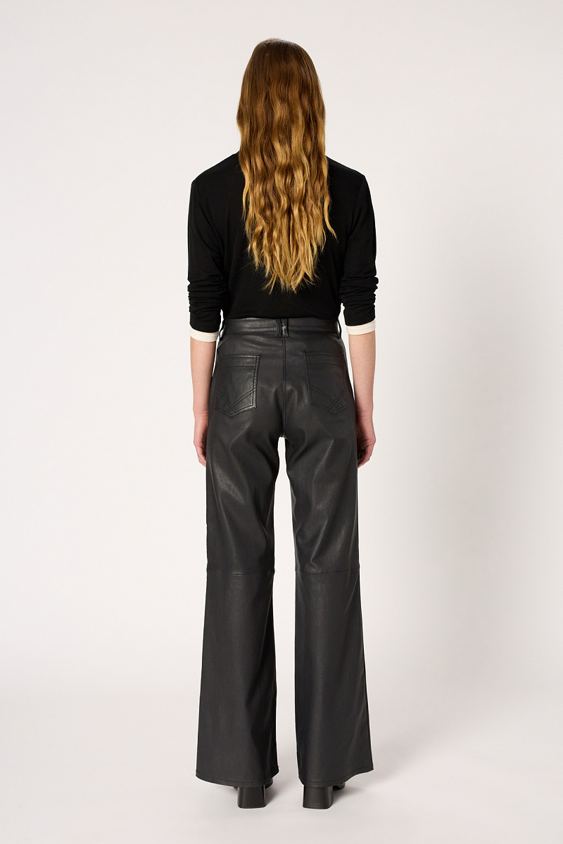 CYNTHIA - Кожаные брюки-клеш