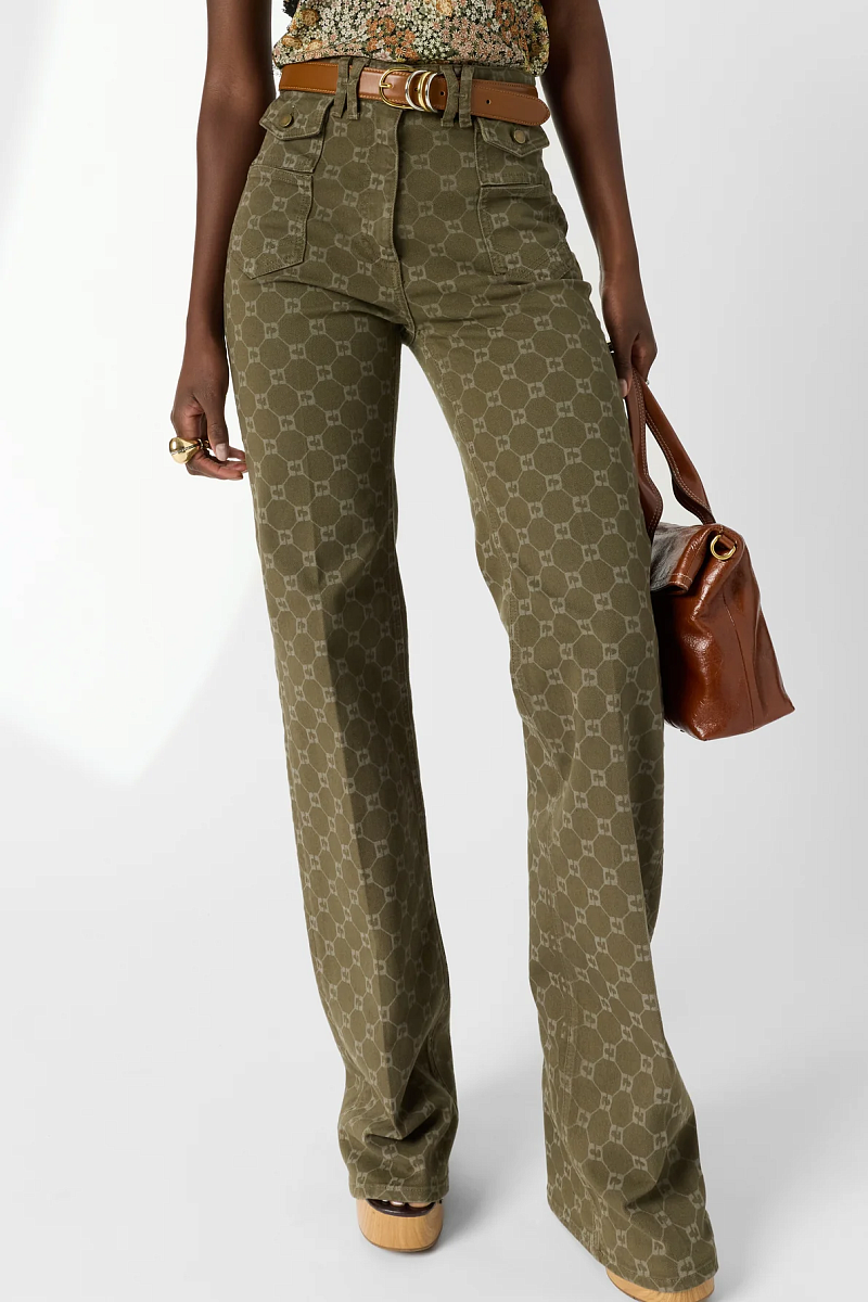 ANNA - Расклешенные джинсы с монограммой