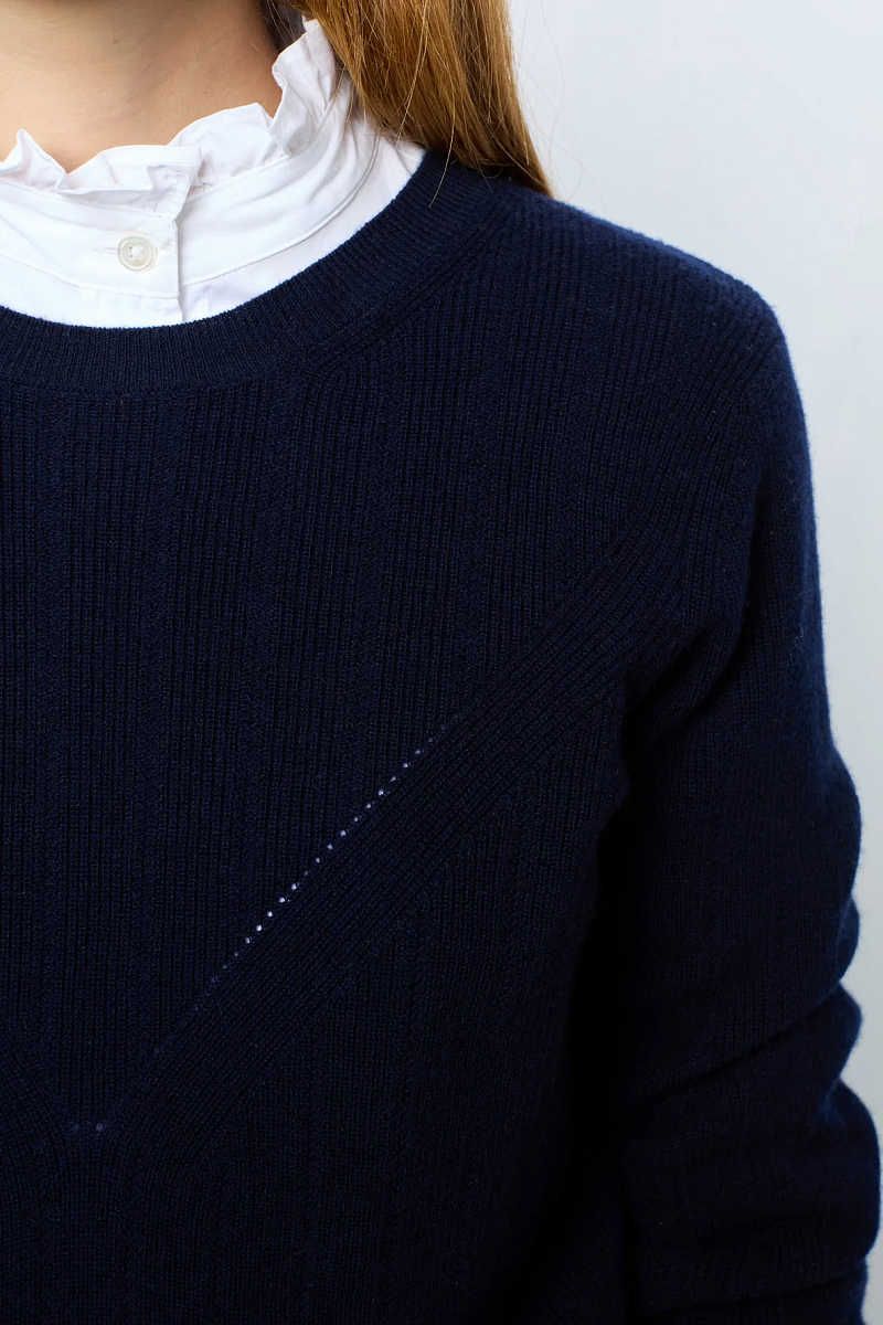 JANINE - Пуловер с круглым вырезом из тонкой шерсти