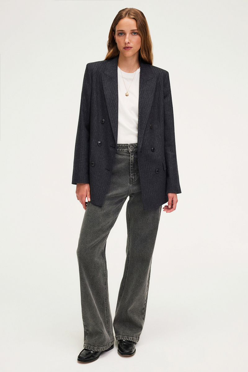 MARIELLE - Двубортный жакет в полоску