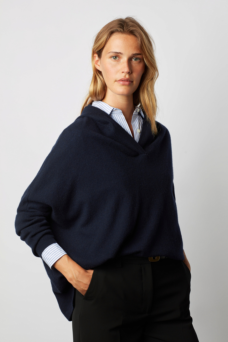 LALOU - Oversize пуловер с капюшоном из кашемира