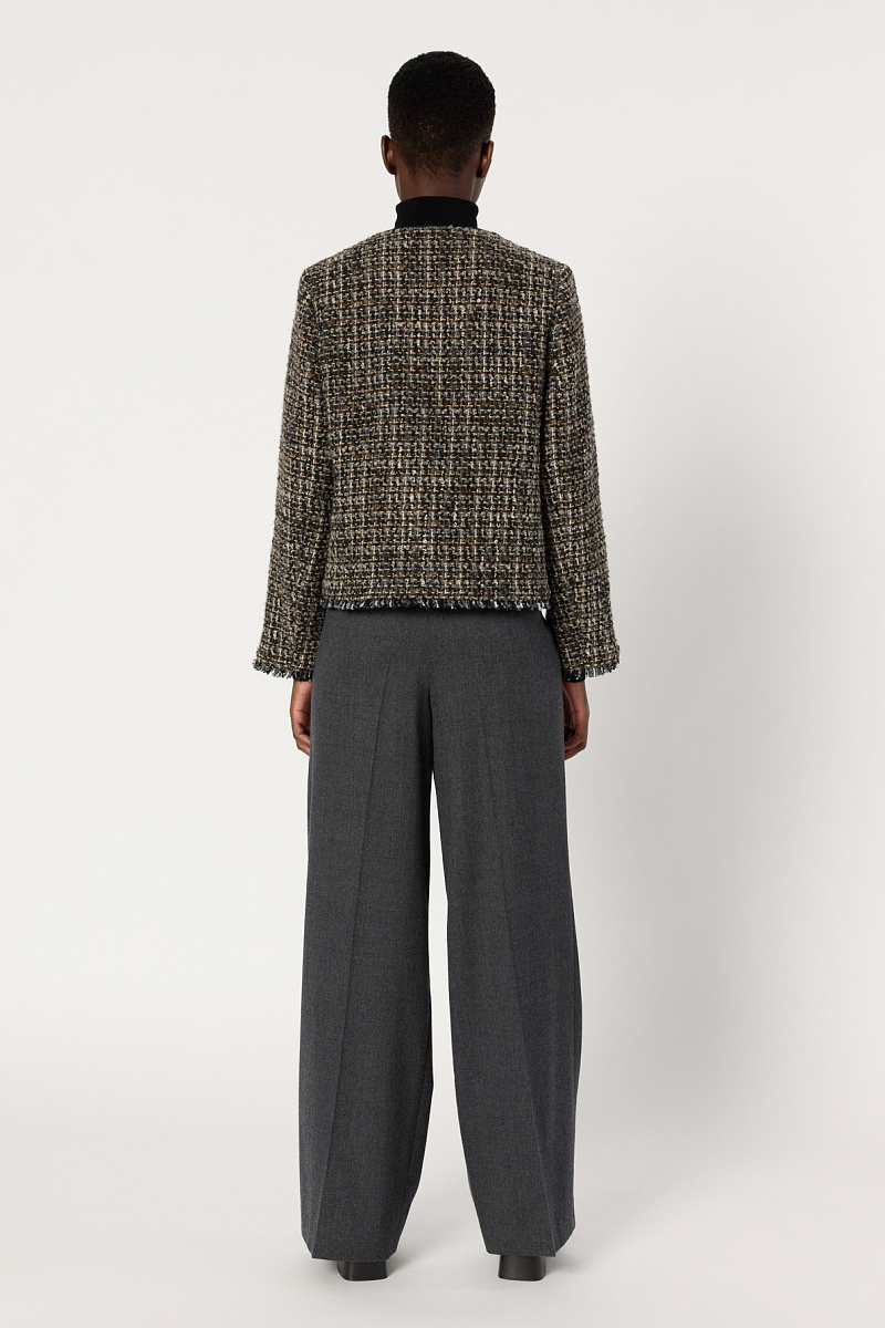 NOUR - Твидовый жакет в оттенках коричневого