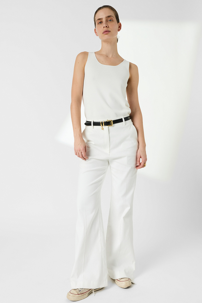 AUDEA - Белые брюки-клеш из хлопка