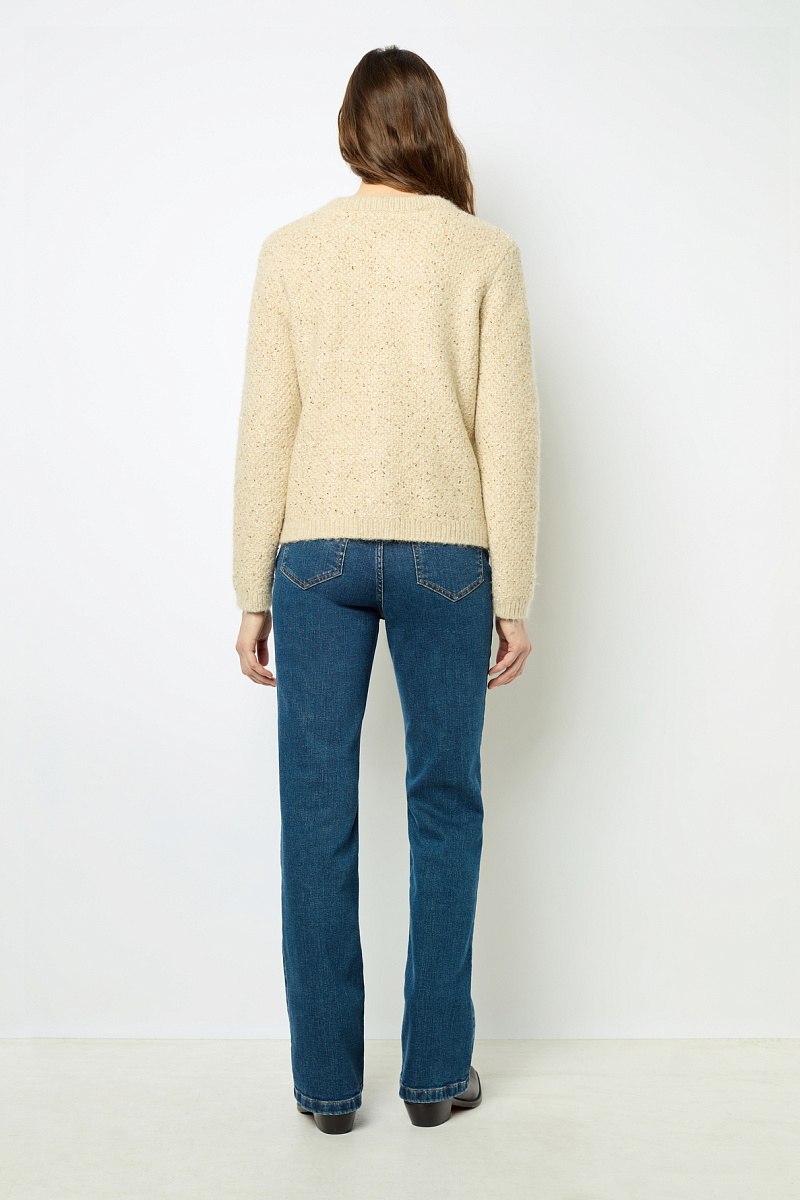 JANELLY - Теплый кардиган с пайетками