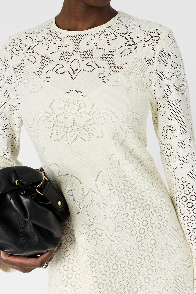 RIYANE - Белое кружевное платье в длине макси