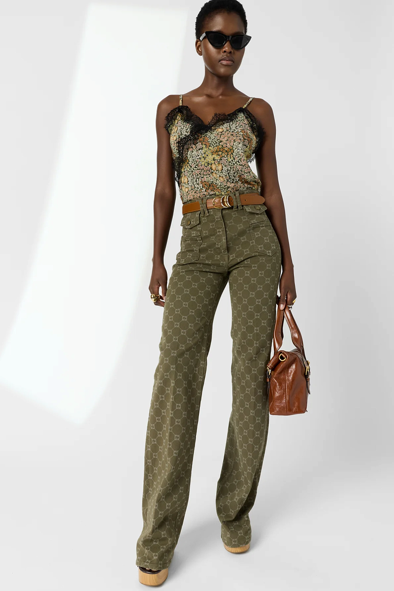 ANNA - Расклешенные джинсы с монограммой