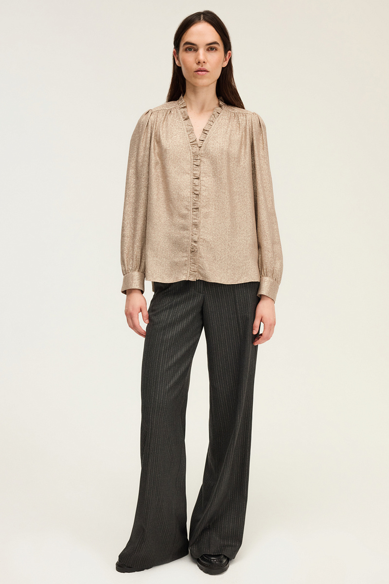 ARIANNE - Золотистая блуза с оборками