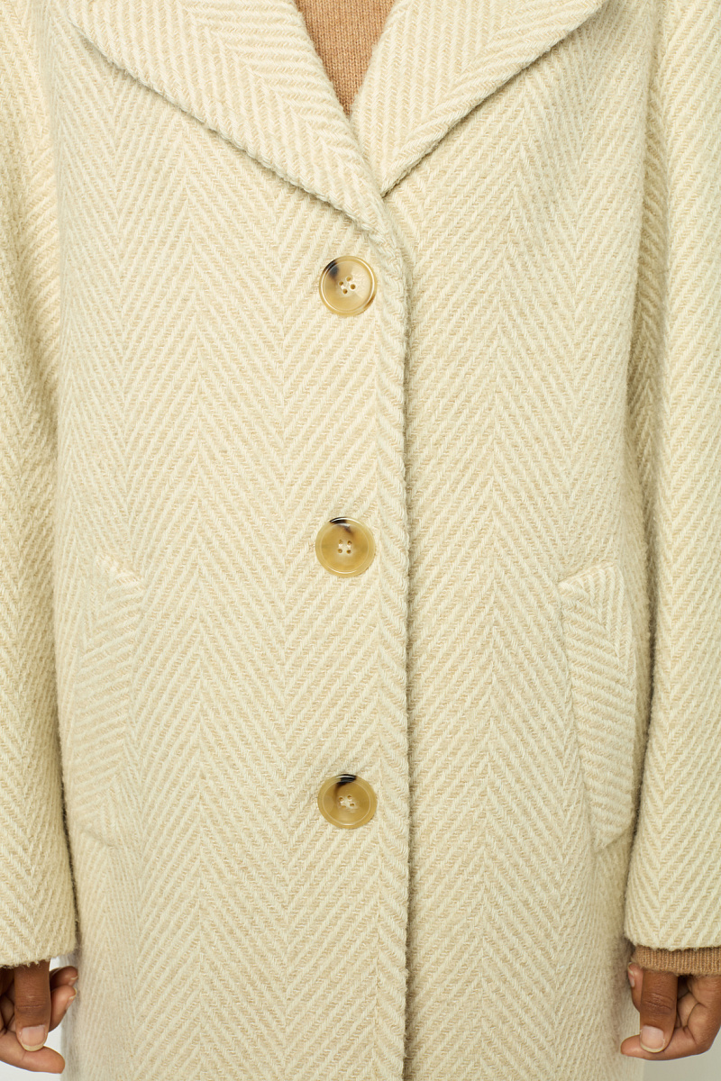 LEONETTE - Свободное пальто с принтом "елочка"