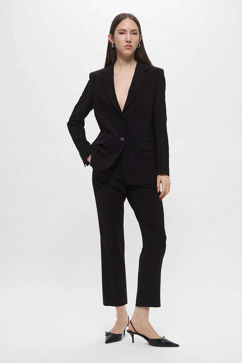 Костюмный жакет прямого кроя