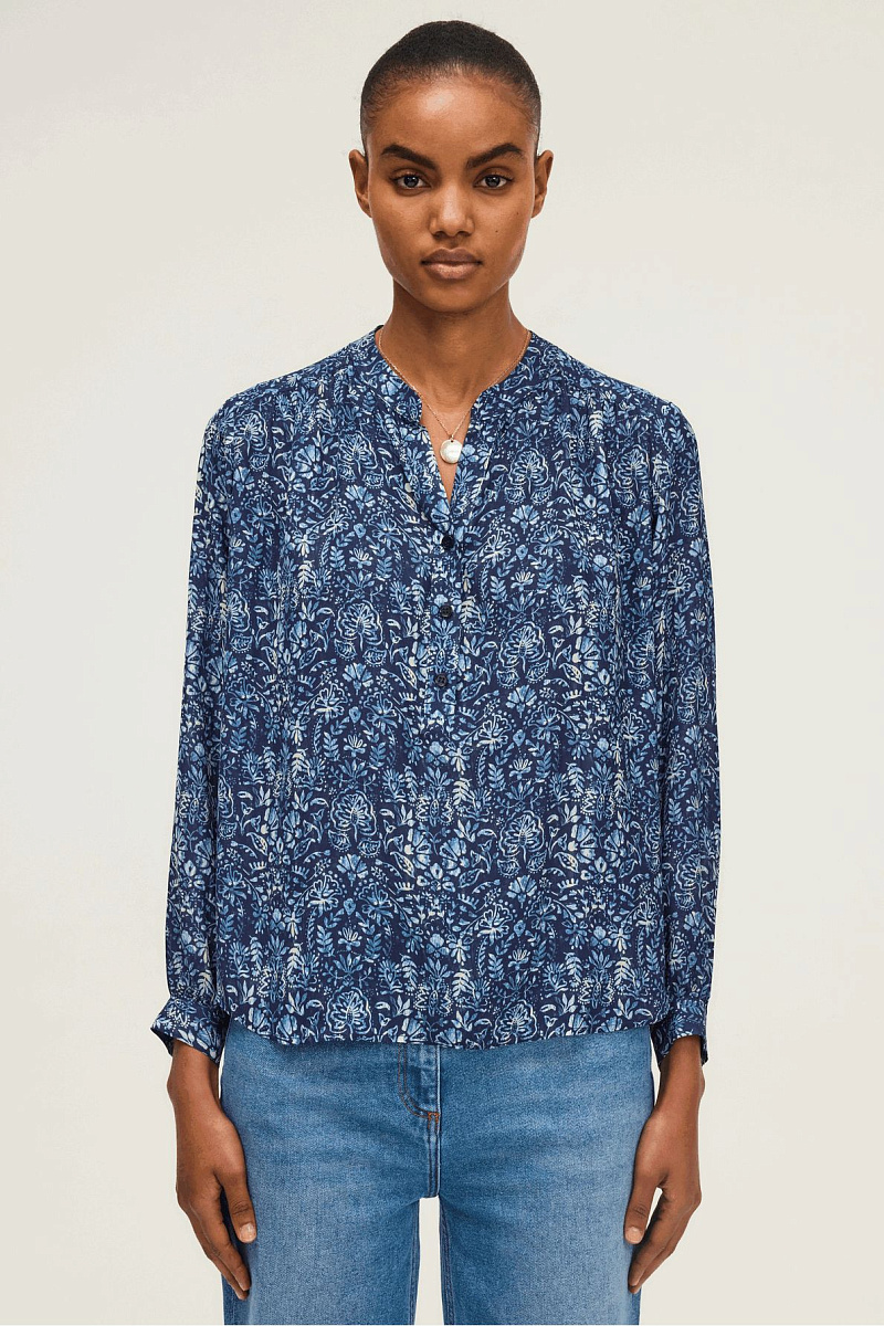 AKINA - Блуза с растительным принтом