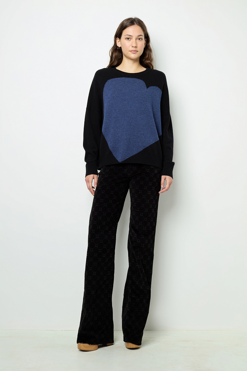 JORDANE - Джемпер с принтом в виде сердца из шерсти