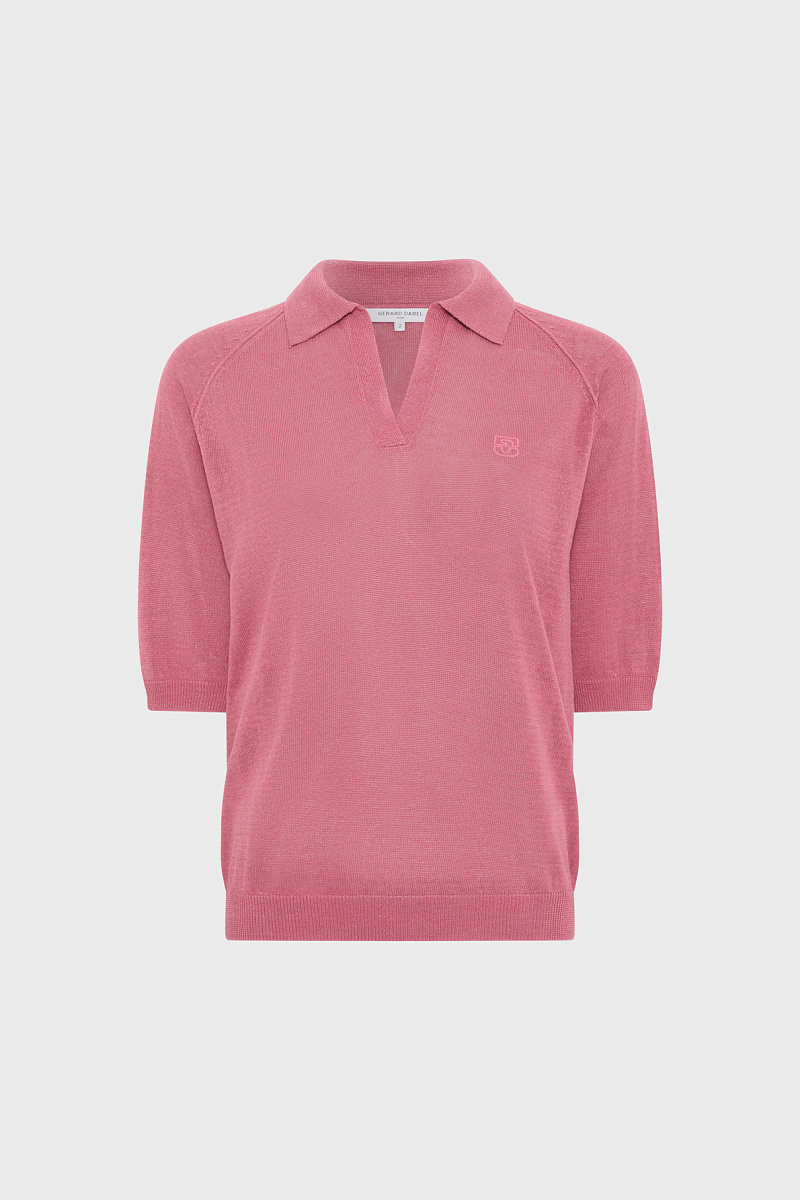 LOULA - Розовая рубашка-поло из трикотажа