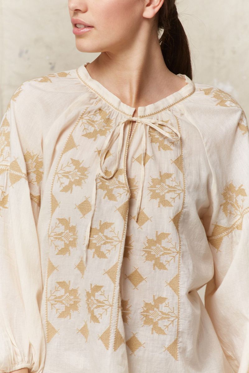 ESTHER - Хлопковая блуза с вышивкой