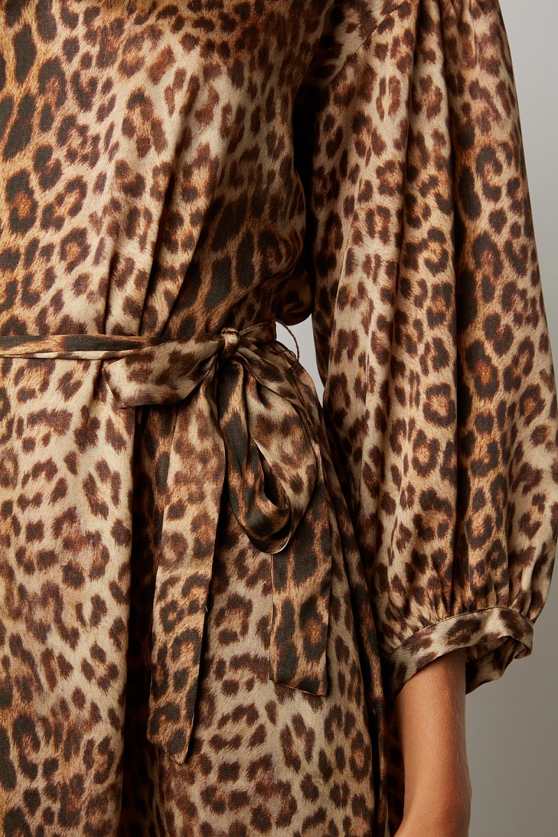 JULIAN - Длинное платье-туника с леопардовым принтом