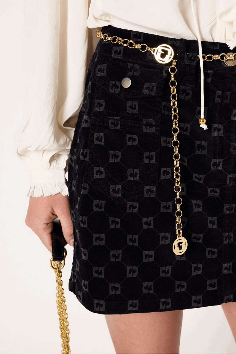 IMMA - Бархатная мини-юбка с монограммой IMMA - Бархатная мини-юбка с монограммой