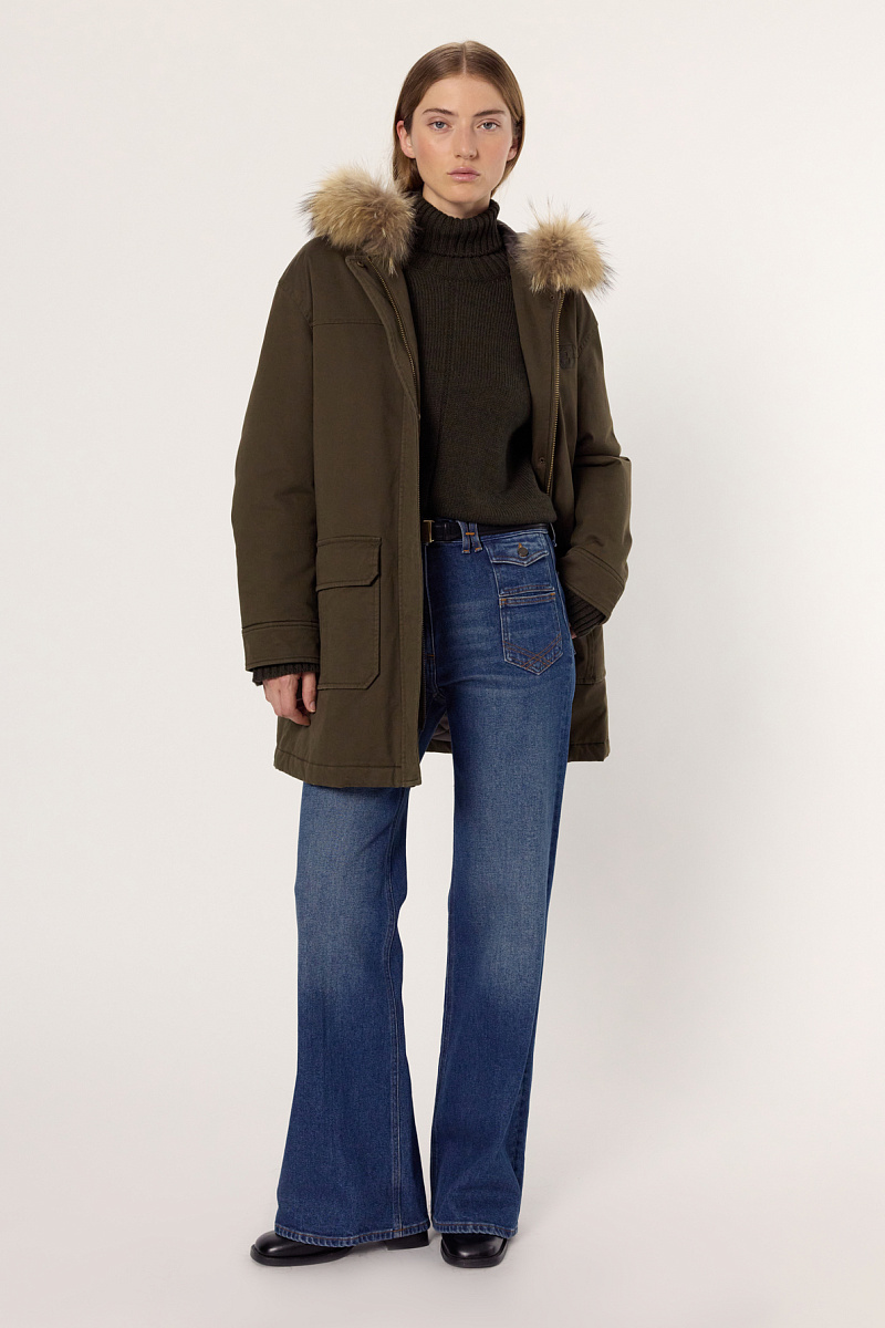 MINA - Парка с капюшоном с меховой отделкой