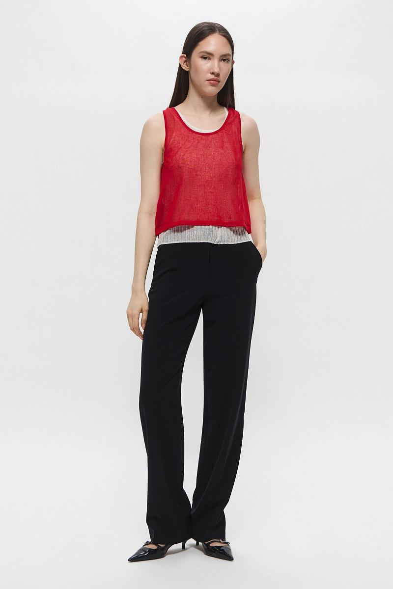 Брюки широкого кроя с эластичным поясом